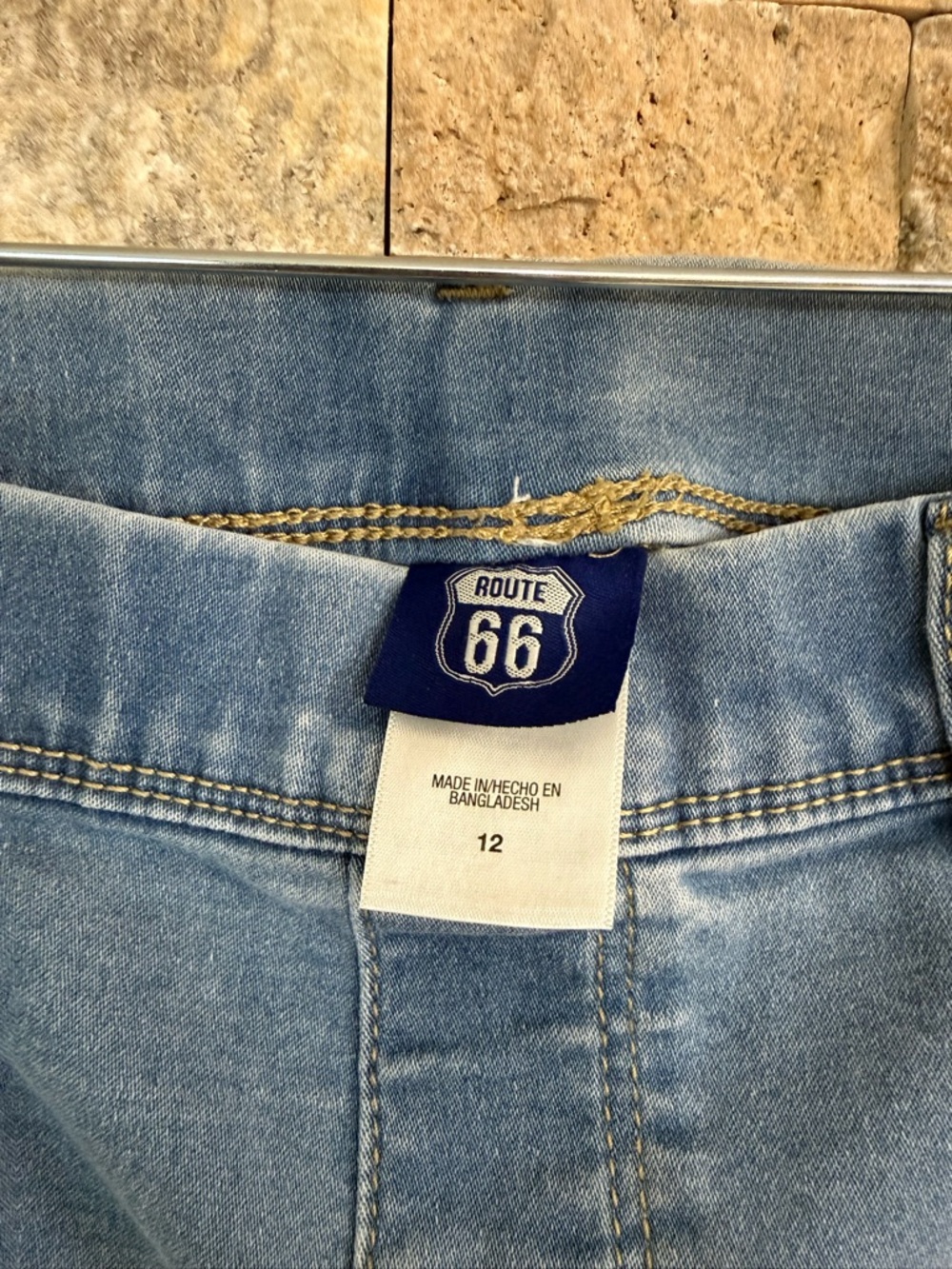 Route 66 Light Blue Denim Jeans with Contrast Stitching